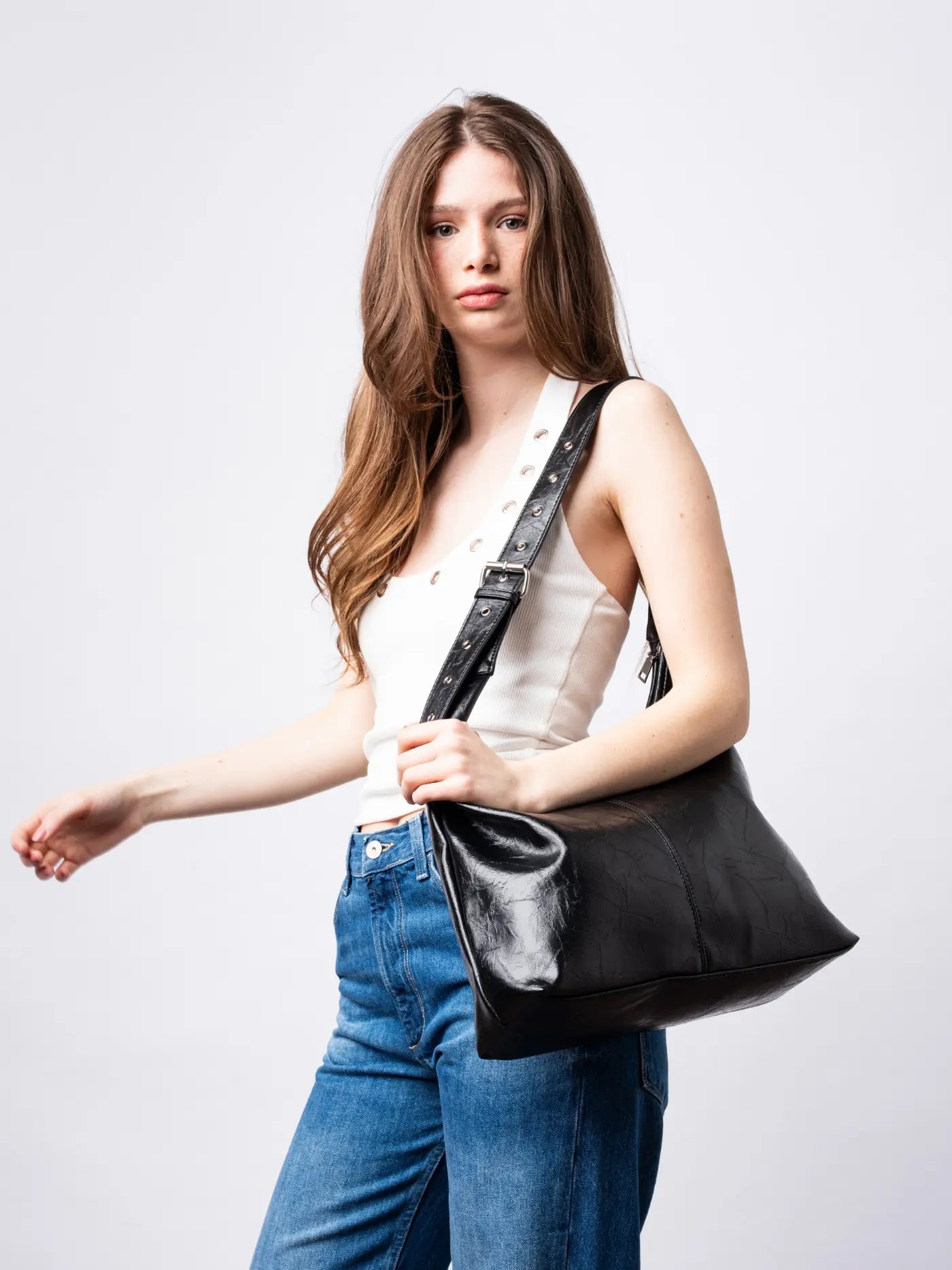 Crossbody Scarlett Distressed Leather Tote
